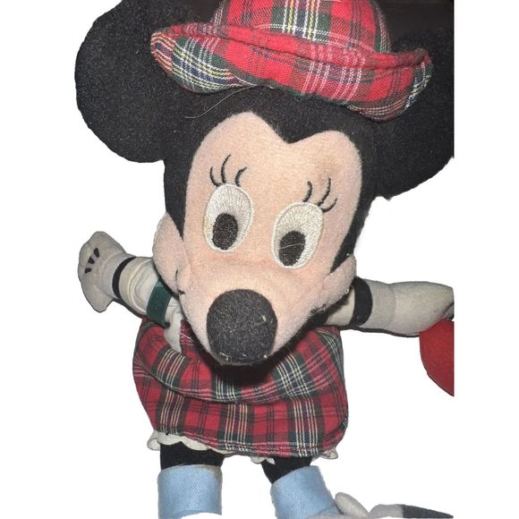 Mouseketoys Minnie Mouse Plush September Birthstone Sapphire VTG Apple Backpack - Picture 2 of 5